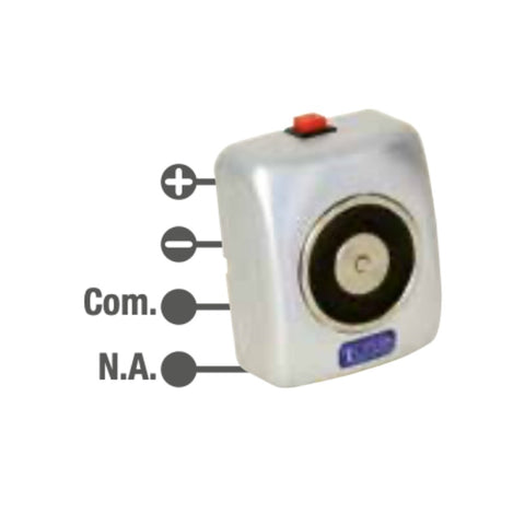 ELETTROMAGNETE DI TRATTENUTA COVER IN ALLUMINIO 24 VDC CON MONITOR OPERA 19002M