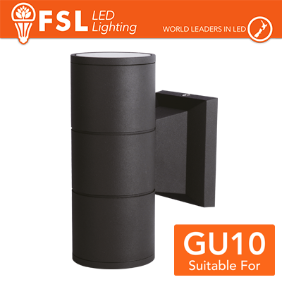 APPLIQUE PORTALAMPADA 2 VIE, GU10 IP54 - NERO FSL FLAGU10