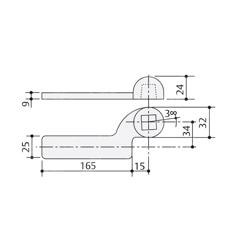 BRACCIO INFERIORE ASSA ABLOY AC1