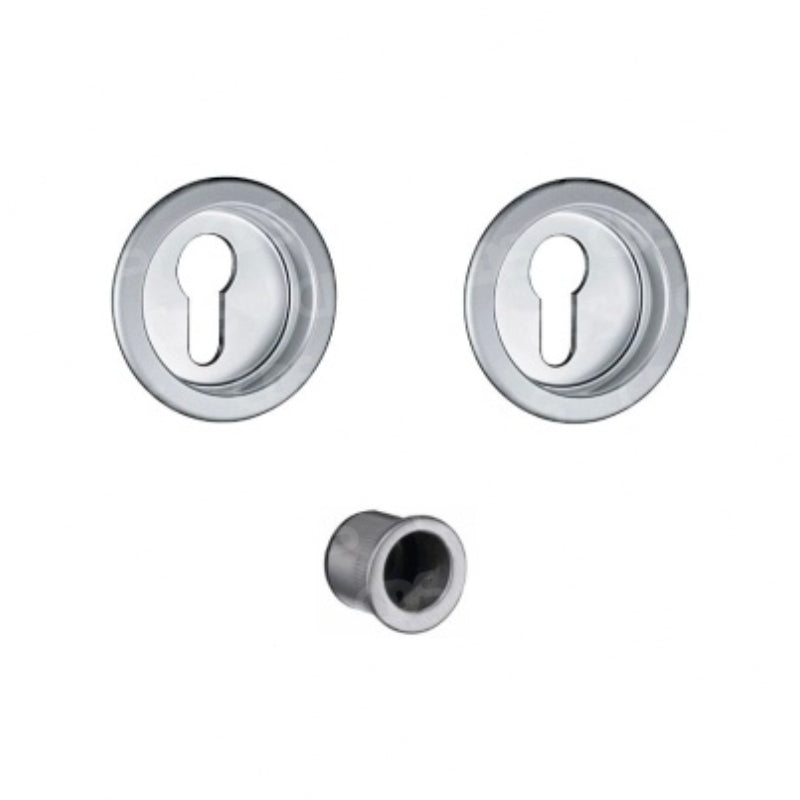 KIT MANIGLIE DA INCASSO CON FORO CILINDRO FINITURA OTTONE O CROMO AGB B0192003