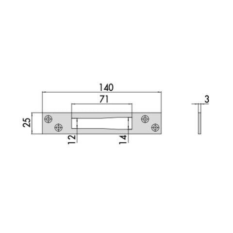 CONTROPIASTRA IN ACCIAIO INOX CISA 0645901