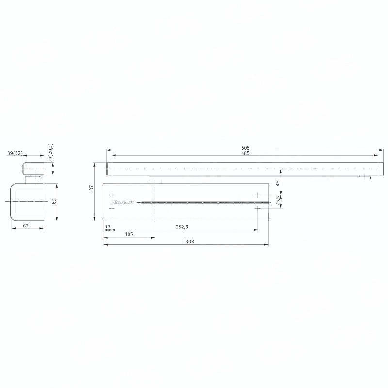 CHIUDIPORTA CORPO E CARTER ASSA ABLOY DC340
