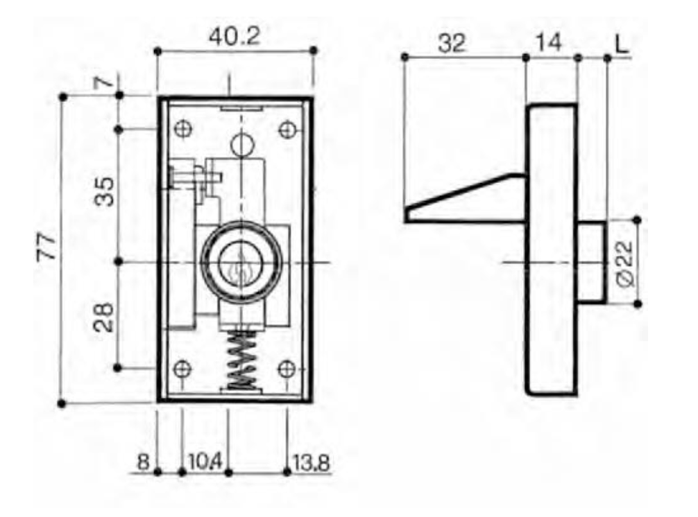 SERRATURA PER ANTE SCORREVOLI PREFER 4281.0010.0000