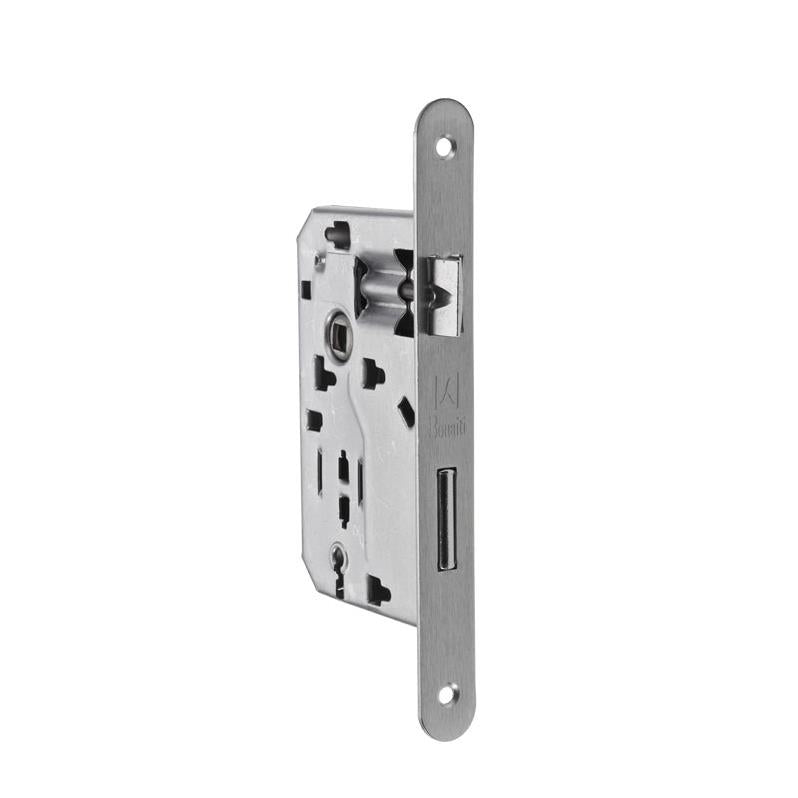 SERRATURA PATENT PICCOLA BAGNO WC MOD. 045T OTTONATA 190x20 BORDO TONDO BONAITI 480450501E