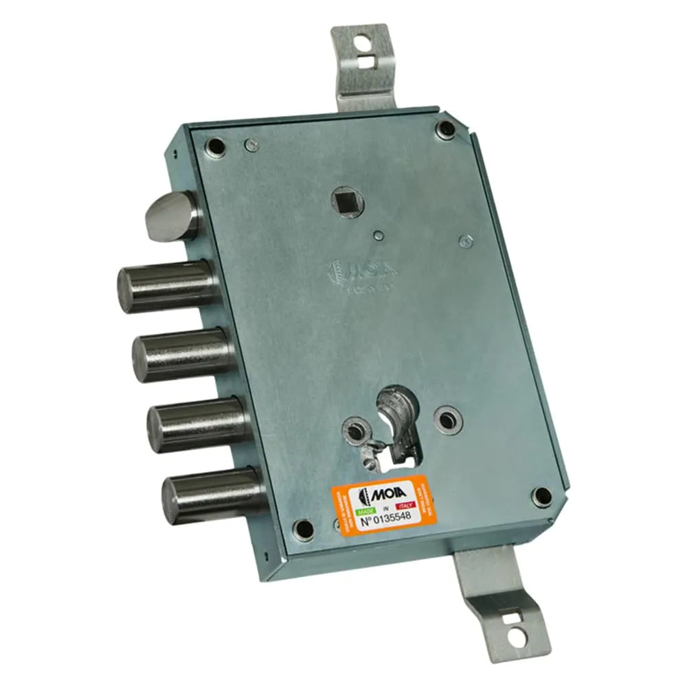 SERRATURA AD INGRANAGGI A CILINDRO EUROPEO CON TRAPPOLA CATENACCI PROLUNGATI +10MM MOIA RCI664/280RFB+10