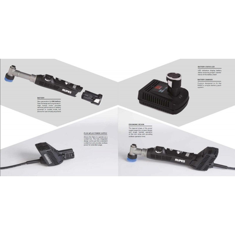 LEVIGATRICE ORBITALE ORBITA 5 MM ASPIRAZIONE INCORPORATA CON CLIPS RUPES SSCA