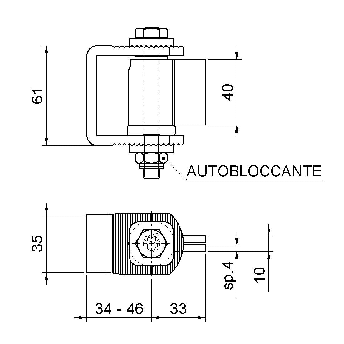 CARDINE REGOLABILE GREZZO 370.G