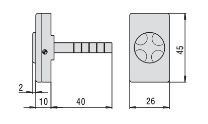 PULSANTE ROSSO IN NYLON CISA 0611015