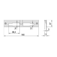 CONTROPIASTRA ANGOLARE REVERSIBILE CISA 0621800