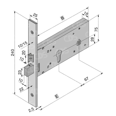 SERRATURA A FASCIA WELKA 127