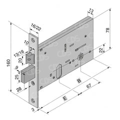 SERRATURA A FASCIA WELKA 136