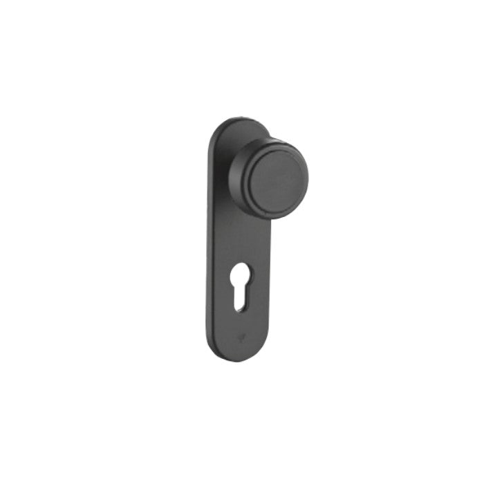 PLACCA CON POMOLO CON FORO CILINDRO ISEO 32465