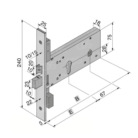 SERRATURA A FASCIA WELKA 147