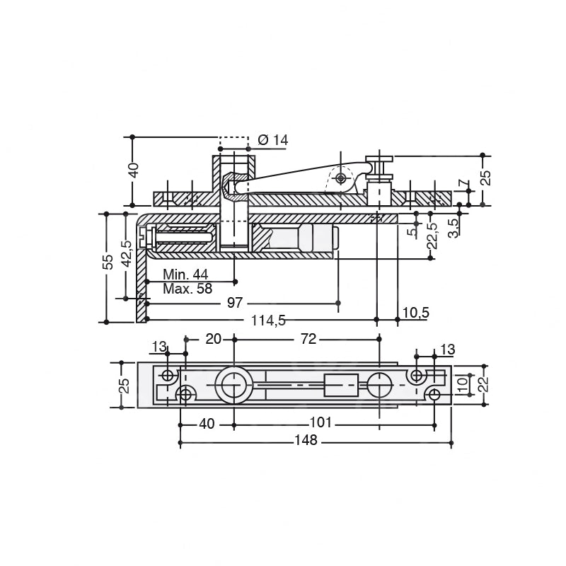 BRACCIO INFERIORE ASSA ABLOY AC118