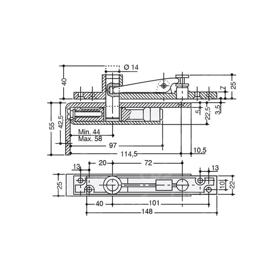 BRACCIO INFERIORE ASSA ABLOY AC118