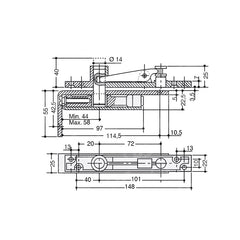 BRACCIO INFERIORE ASSA ABLOY AC118