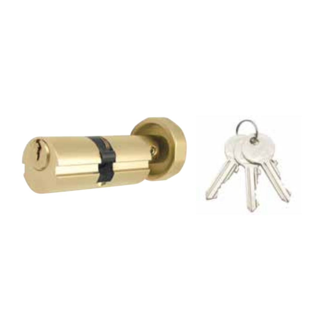 CILINDRO TONDO DIAMETRO 22MM MISURA 28/28 IN OTTONE CON POMOLO ROTONDO 28/28 MG 02856000R1..