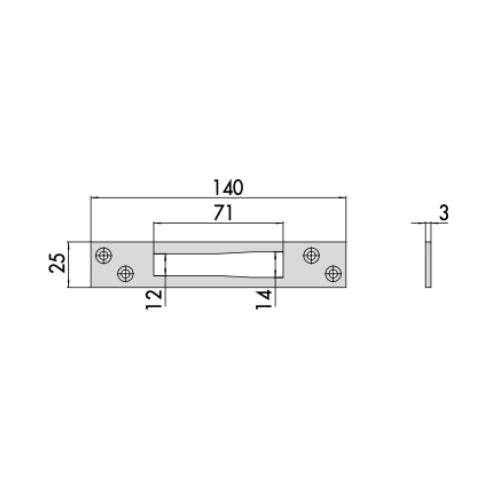 CONTROPIASTRA IN ACCIAIO INOX CISA 0645901