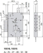 SERRATURA PER PORTA BLINDATA CISA 1551538