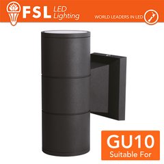 APPLIQUE PORTALAMPADA 2 VIE, GU10  IP54 - NERO FSL FLAGU10