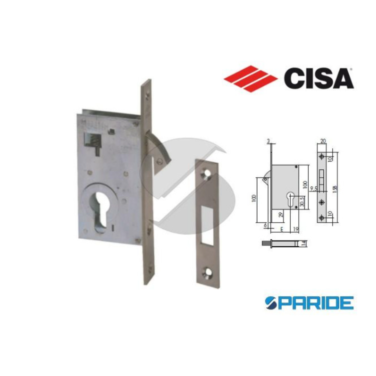 SERRATURA MONTANTE A GANCIO CISA 45110