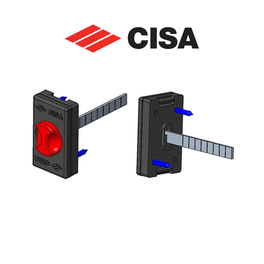 PULSANTE ROSSO IN NYLON CISA 0611015