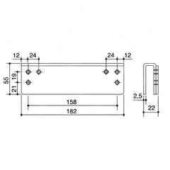PIASTRA A CAVALIERE ASSA ABLOY AC220