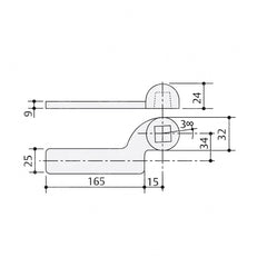 BRACCIO INFERIORE ASSA ABLOY AC1