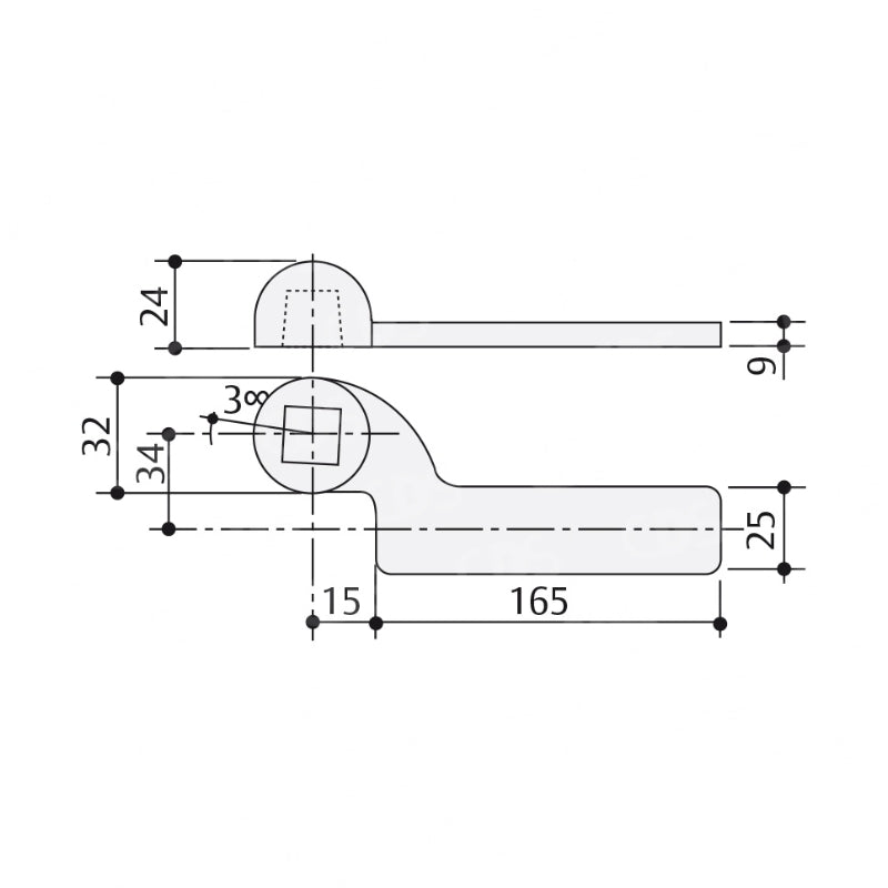 BRACCIO INFERIORE ASSA ABLOY AC3