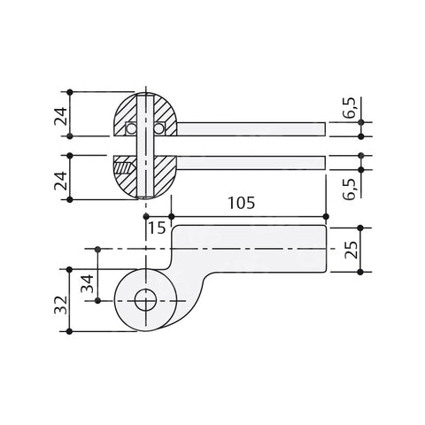 BRACCIO INFERIORE ASSA ABLOY AC7