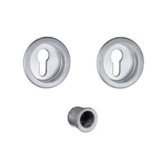 KIT MANIGLIE DA INCASSO CON FORO CILINDRO FINITURA OTTONE O CROMO AGB B0192003