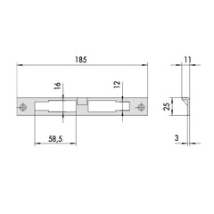 CONTROPIASTRA ANGOLARE REVERSIBILE CISA 0603500
