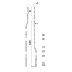 PROLUNGHE ASTE INTERNE CISA 0644100