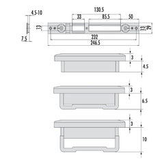 CONTROPIASTRA A REGOLAZIONE LATERALE CISA 06463740