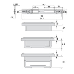CONTROPIASTRA A REGOLAZIONE LATERALE CISA 06463840
