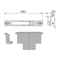 CONTROPIASTRA A REGOLAZIONE LATERALE CISA 06465050