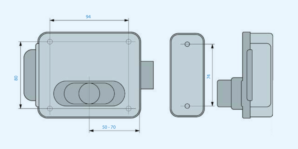 SERRATURA ELETTRICA A FASCIA FEB ASSA ABLOY NF50