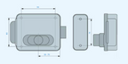 SERRATURA ELETTRICA A FASCIA FEB ASSA ABLOY NF50