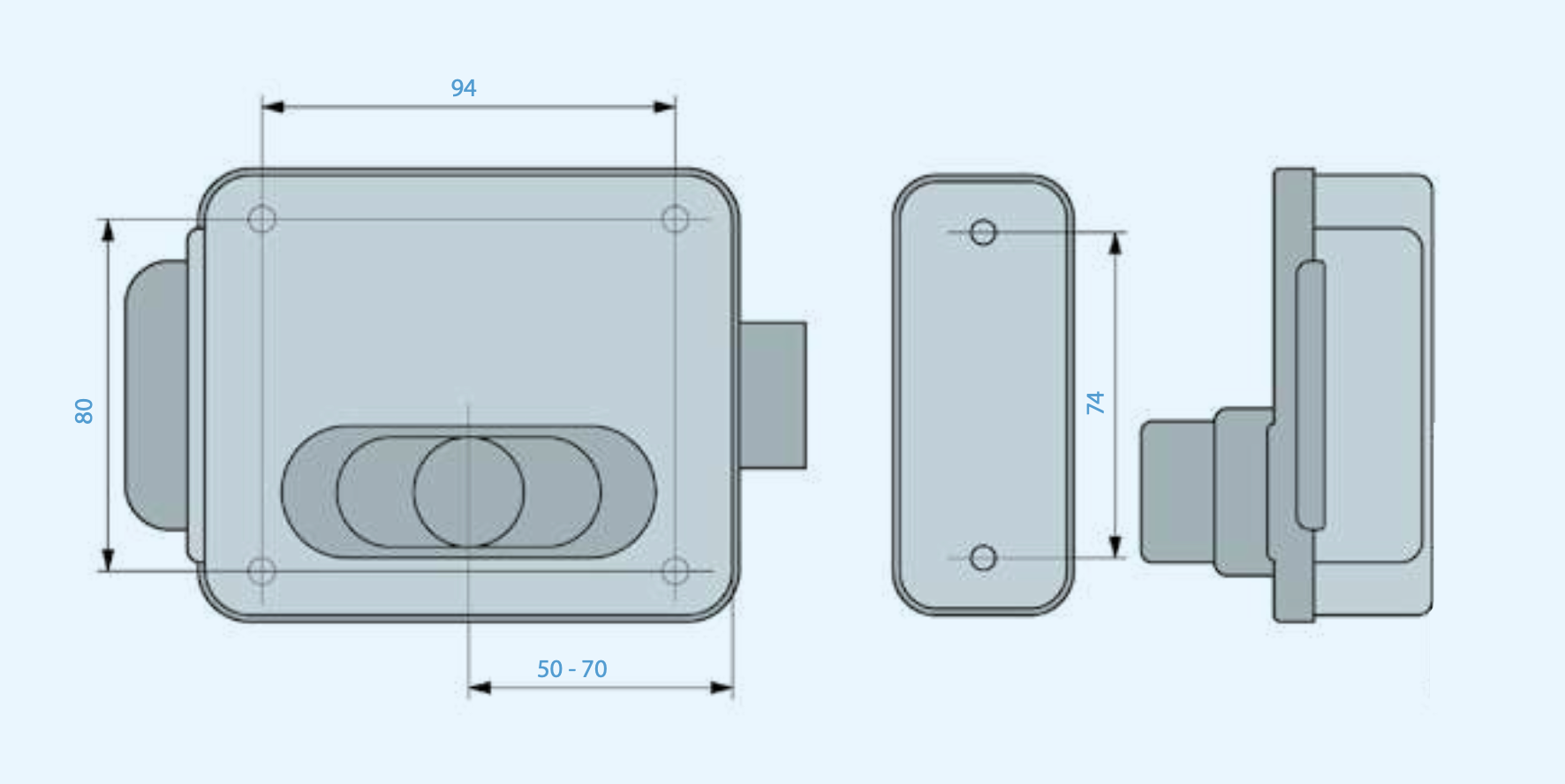 SERRATURA ELETTRICA A FASCIA FEB ASSA ABLOY NF50