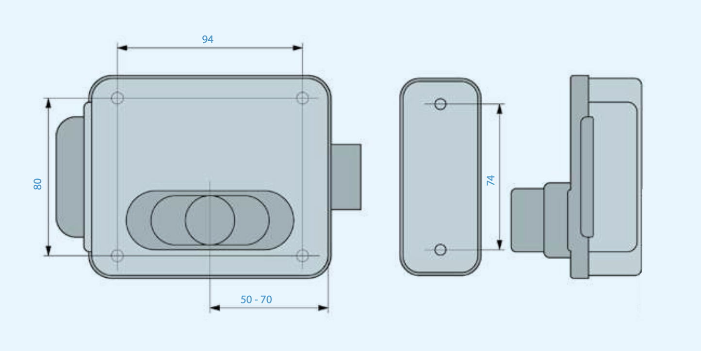 SERRATURA ELETTRICA A FASCIA FEB ASSA ABLOY NF50