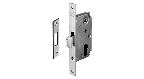 SERRATURA MONTANTE ZINCATA A GANCIO PER CANCELLI AGB B00910 30/35/40/45/50/60 15