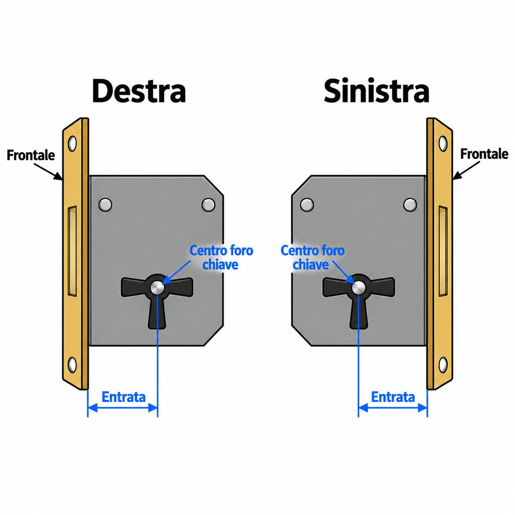 SERRATURA BORDO QUADRO PER MOBILI MERONI PERFECT MPE