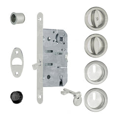 KIT SCIVOLA CON SERRATURA E ROSETTE POMOLO / CHIAVE AGB B0393850