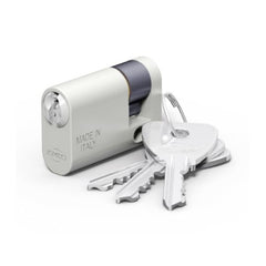 MEZZO CILINDRO OVALE CROMO A CHIAVE VERTICALE OMEC 141 L