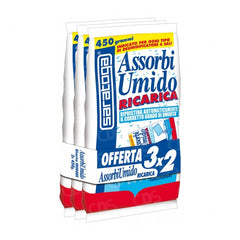 3 PACCHI DI RICARICA CRISTALLI DI SALE PER ASSORBIUMIDO SARATOGA