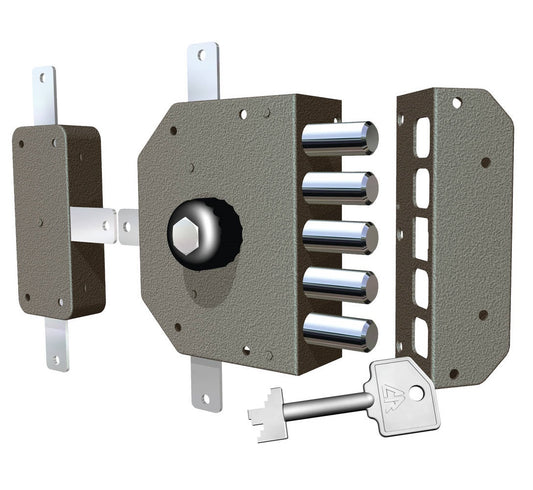 SERRATURA A POMPA PER PORTA BLINDATA DOM CR 3300P-02N / 3300P-52N