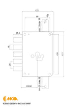 SERRATURA PER PORTA BLINDATA A CILINDRO EUROPEO  MOIA RCE663/280RF