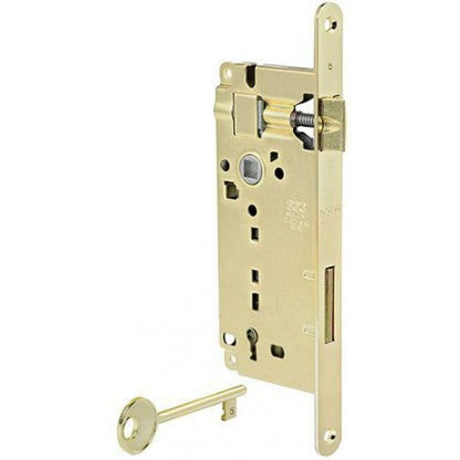 SERRATURA MONTANTE PATENT GRANDE IN OTTONE AGB B00591 30/35/40/45/50/60 03