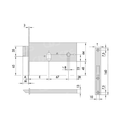 SERRATURA A FASCIA CISA 44155