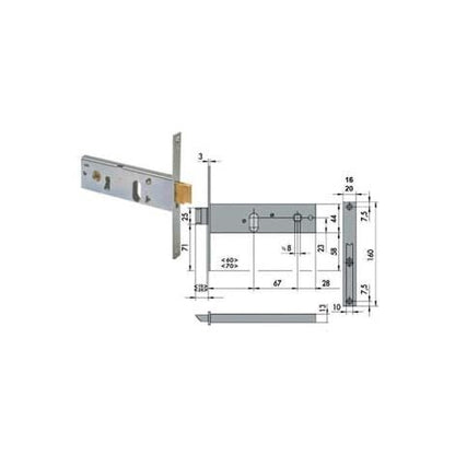 SERRATURA FASCIA BASSA CISA 44151